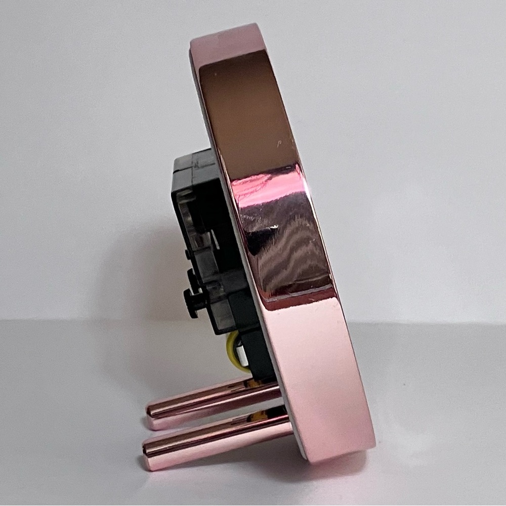 ADDISON ROSS Alarm Clock / Ivory Bezel & ROSE GOLD Metal Case / Light Scratches - Picture 5 of 8
